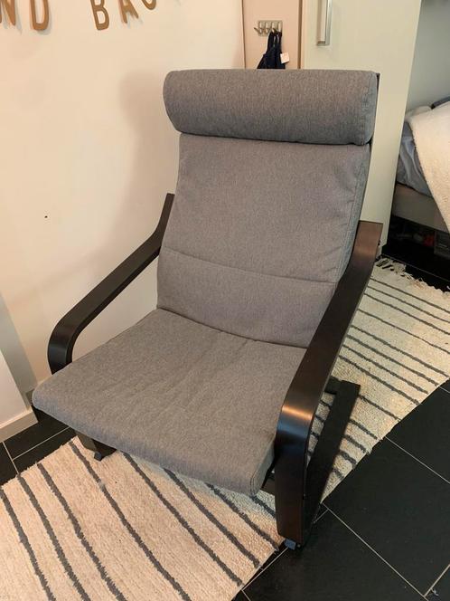 IKEA Poäng stoel - fauteuil - wipstoel - relaxstoel, Huis en Inrichting, Fauteuils, Gebruikt, Hout, Stof, 50 tot 75 cm, 75 tot 100 cm