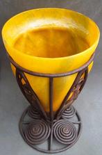 Jare50-60 GROTE Glazen Vaas Art Deco Stijl "La Verre" France, Antiek en Kunst, Antiek | Vazen, Ophalen of Verzenden