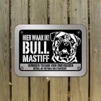 waakbord Bull mastiff mat zwart zilver, Dieren en Toebehoren, Nieuw, Ophalen of Verzenden