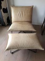 1 leren fauteuil en hocker  van  JESS, Huis en Inrichting, Fauteuils, Ophalen