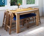 4x Ethnicraft eetkamerstoelen eikenhout. N collectie, Huis en Inrichting, Ophalen, Zo goed als nieuw, Bruin, Vier