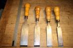 Steekbeitels 50-38-34-32mm, houtbeitels, Antiek en Kunst, Antiek | Gereedschap en Instrumenten, Ophalen of Verzenden