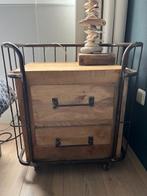 Teakhouten nachtkastje, Ophalen, Gebruikt, Minder dan 45 cm, 55 tot 70 cm