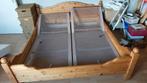 Houten bedframe met 2 verstebare bodems bodems, Huis en Inrichting, Slaapkamer | Bedden, Ophalen, Gebruikt, Bruin, Tweepersoons