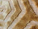 Brokaat mosterdkleurig jacquard geweven kussen, Ophalen of Verzenden, Gebruikt, Geel, Rechthoekig
