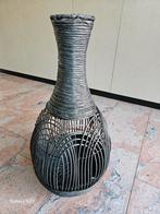 Rieten vaas Ibiza stijl zwart, Ophalen, Zo goed als nieuw, Zwart, 50 tot 75 cm
