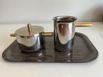 Design Meber Italy Espresso Roomstel Messing  RVS 18/10, Huis en Inrichting, Ophalen of Verzenden, Zo goed als nieuw