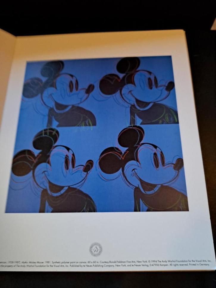 Mickey Mouse Andy Warhol blauw, Antiek en Kunst, Kunst | Litho's en Zeefdrukken, Ophalen of Verzenden