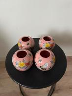 Set van 4 decoratieve vaasjes, Overige kleuren, Aardewerk of Porselein, Ophalen of Verzenden, Zo goed als nieuw