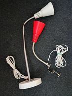 Ikea Kvart setje burolamp wit &  klemlamp rood, Ophalen of Verzenden, Metaal, 90s Designer K. Hagberg /M. Hagberg