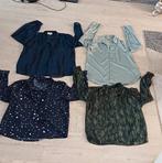 Blauwe+groene blouses + groen tuniek, H&M/Shoeby/Only, mt 38, Ophalen of Verzenden, Zo goed als nieuw, Maat 38/40 (M), Overige kleuren