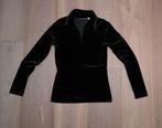 NIEUW: zwarte velours of velvet longsleeve; glanzend; mt. 36, Kleding | Dames, Tops, Zwart, Nieuw, Ophalen of Verzenden, Lange mouw