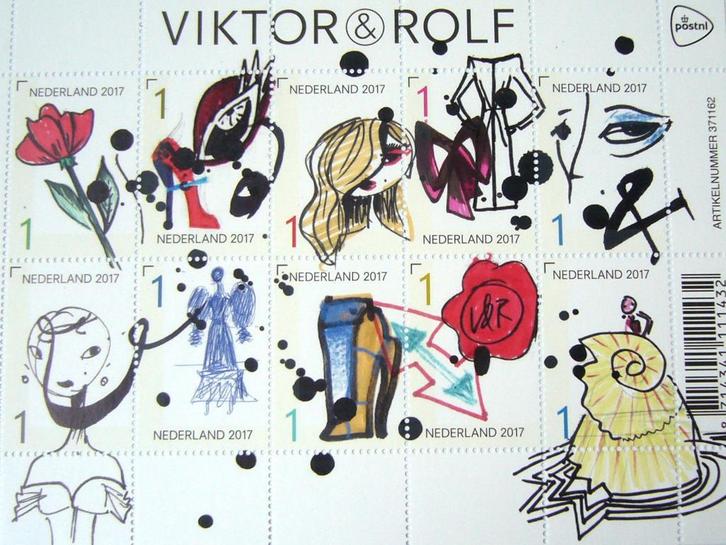 Victor en Rolf 10x1,31 Frankeergeldig postfris vel blok, Postzegels en Munten, Postzegels | Nederland, Postfris, Na 1940, Ophalen of Verzenden