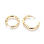 Stainless steel hoops 14mm, 12mm of 16mm goud (per paar), Overige materialen, Hangers, Verzenden, Nieuw