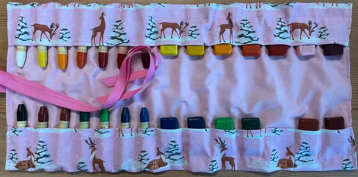 Krijtrol Roletui 14 blokjes en staafjes Vrijeschool, Hobby en Vrije tijd, Tekenen, Nieuw, Overige typen, Ophalen of Verzenden