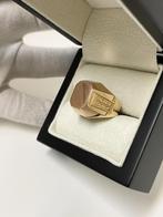 14 Karaat Rosé Gouden Heren Cachet Ring Florale Gravure, Sieraden, Tassen en Uiterlijk, Ringen, 19 tot 20, Heer, Onbekend, Ophalen of Verzenden