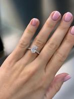 18KT Wit Goud - Ovaal lab diamant totaal 2.22ct - Ring, Sieraden, Tassen en Uiterlijk, Ringen, Ophalen, Wit, Nieuw, 17 tot 18