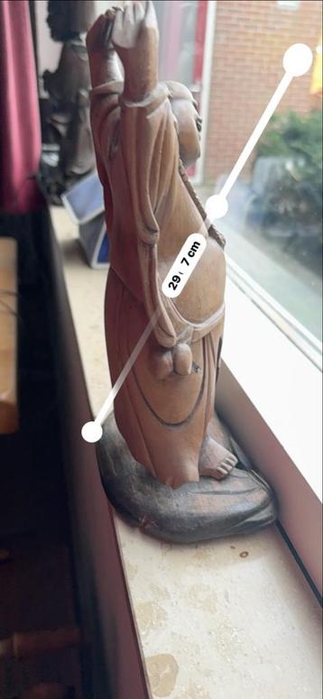 Houten Boeddha Beeld - 29cm beschikbaar voor biedingen