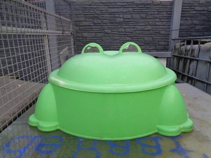 Groene kikker zandbak 90 x 76 x 43 cm, Kinderen en Baby's, Speelgoed | Buiten | Zandbakken, Gebruikt, Ophalen