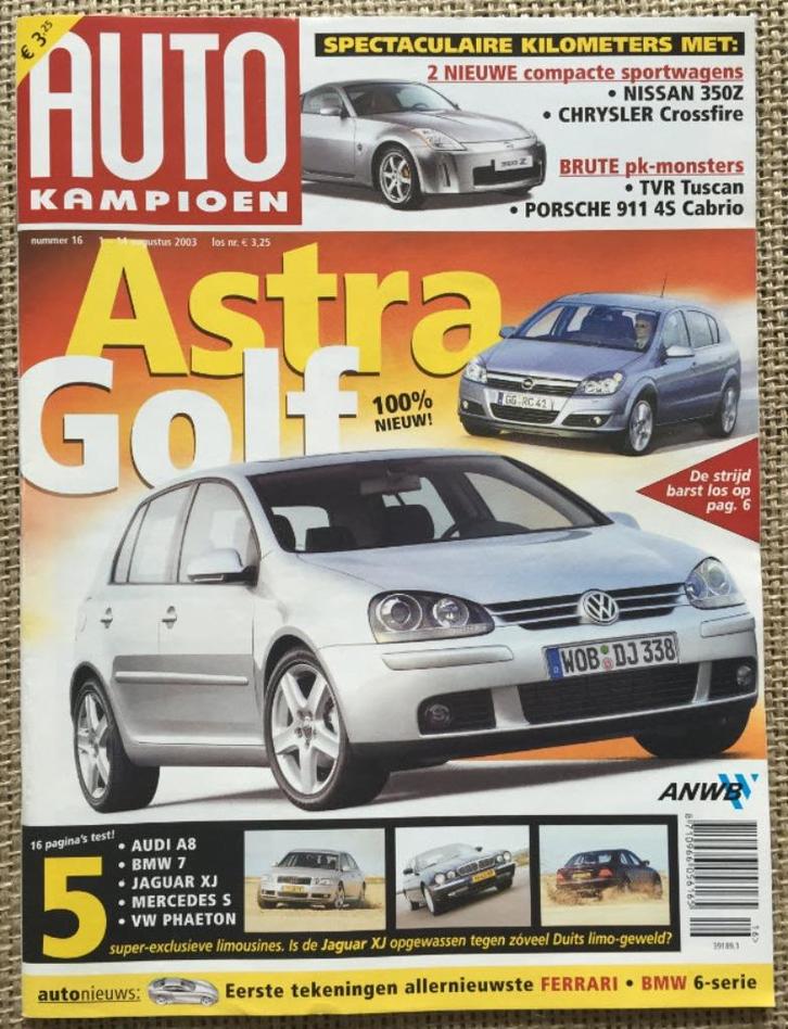 AK: Nissan 350Z, VW Golf 5, Opel Astra H, Mercedes W211, Boeken, Auto's | Folders en Tijdschriften, Zo goed als nieuw, Algemeen