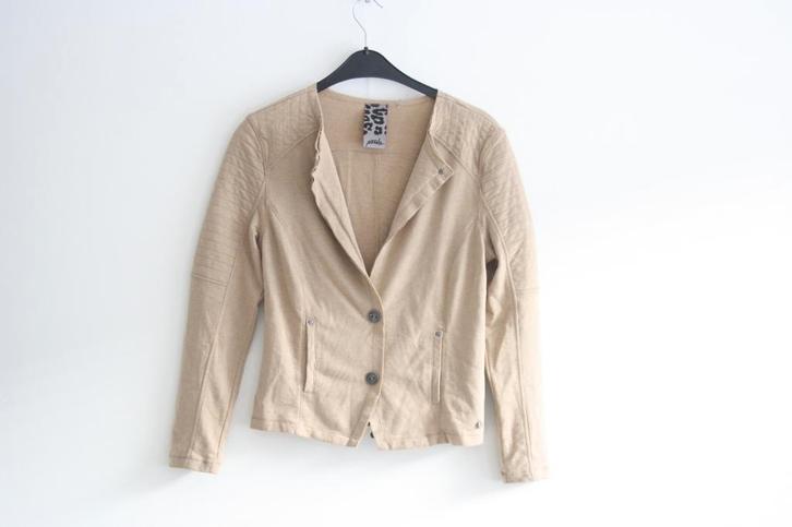 Zand tricot jasje van Poools in maat 40, nieuw!, Kleding | Dames, Jasjes, Kostuums en Pakken, Nieuw, Jasje, Maat 38/40 (M), Beige