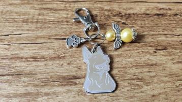 ACTIE -20% Tas/Sleutelhanger Bull terriër RVS beschermengel beschikbaar voor biedingen