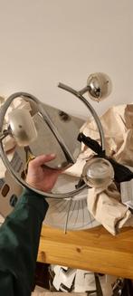 Vintage Plafondlamp Chroom, Huis en Inrichting, Lampen | Hanglampen, Gebruikt, Vintage, Ophalen of Verzenden, Glas