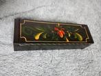 Vintage Handgeschilderd Houten  Postzegeldoosje uit '95, Ophalen of Verzenden