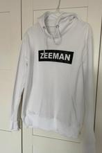 Hoodie zeeman l wit witte trui sweater, Kleding | Heren, Verzenden, Gedragen, Maat 52/54 (L), Wit