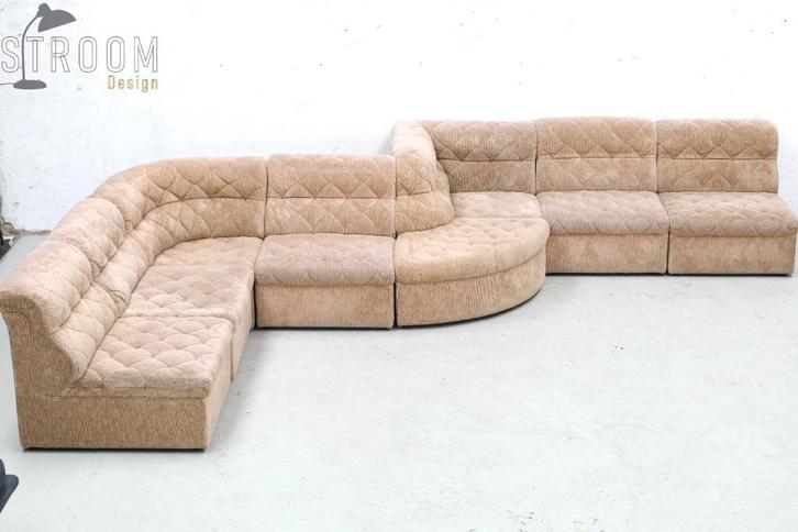 Laauser Modulaire Sofa Bank Vintage Jaren 70 Design, Huis en Inrichting, Banken | Complete zithoeken, Gebruikt, Hout, Kunststof