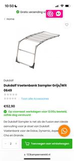 Dukdalf voetenbank 2 stuks te koop, Caravans en Kamperen, Gebruikt, Campingstoel