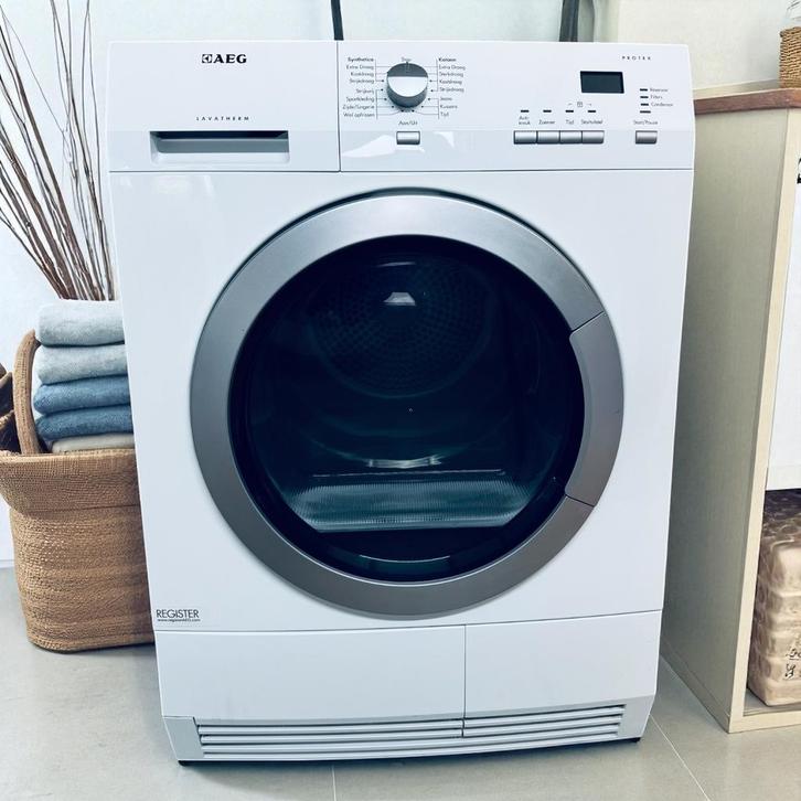 AEG Lavatherm 8kg Warmtepomp Condensdroger A+++, Witgoed en Apparatuur, Wasdrogers, Zo goed als nieuw, Condens, Voorlader, 8 tot 10 kg