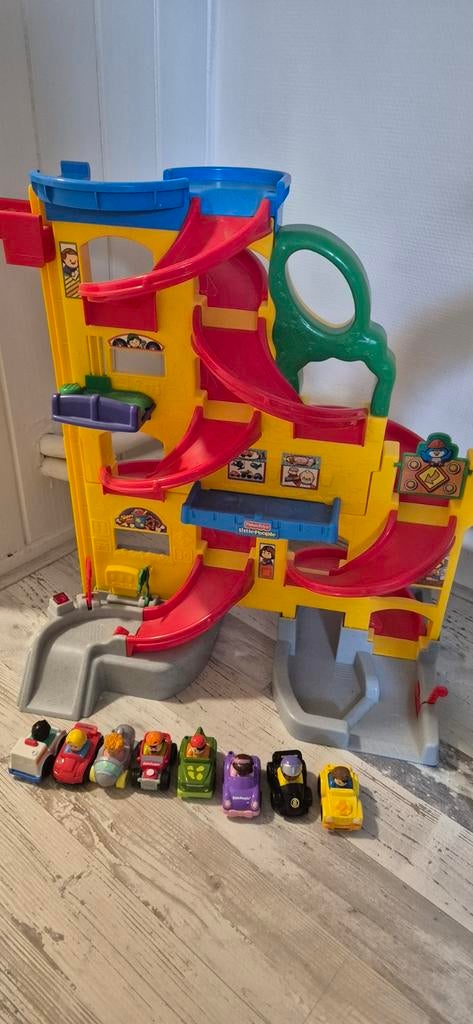 Fischer Price Little People Autolift Glijbaan, Ophalen, Gebruikt, Jongen of Meisje