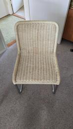 Vier vintage Tecta design beige chroom buisframe stoelen, Huis en Inrichting, Stoelen, Ophalen, Gebruikt, Bauhaus, Overige kleuren