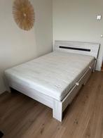 White wash bed compleet 140x200, Huis en Inrichting, Ophalen, Wit, 140 cm, Zo goed als nieuw