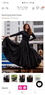 Real Gypsy rok zwart extra breed, grote maat t/m maat 50, Ophalen of Verzenden, Nieuw, Zwart, Rok