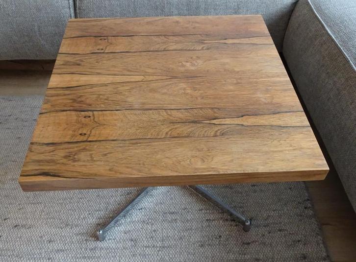 Retro vintage tafel salontafel Palissander hout Deens Design, Huis en Inrichting, Tafels | Salontafels, Gebruikt, Minder dan 50 cm