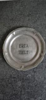 Tinnen bordje ERTA TIELT, Antiek en Kunst, Ophalen of Verzenden