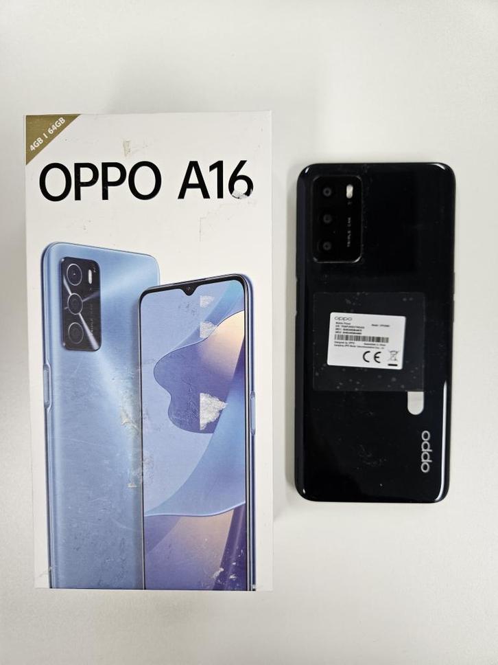 OPPO A16 - 64GB - Crystal Black - 2 jaar garantie, Telecommunicatie, Mobiele telefoons | Overige merken, Zo goed als nieuw, Zonder abonnement