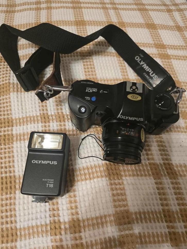 Olympus Camera met Flash, Audio, Tv en Foto, Fotocamera's Analoog, Gebruikt, Spiegelreflex, Olympus, Ophalen
