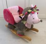 Nattou schommeldier hobbelpaard egel baby roze als nieuw, Ophalen, Zo goed als nieuw