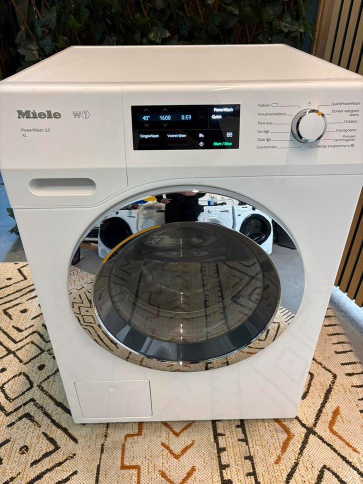 Miele W1 9kg 1600 Powerwash 2.0 XL, Witgoed en Apparatuur, Wasmachines, Zo goed als nieuw, Voorlader, 8 tot 10 kg, 85 tot 90 cm