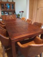 Kastanje Houten Eettafel, Ophalen, Gebruikt, 100 tot 150 cm, Klassiek