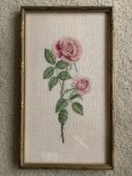 Prachtig oud lijstje met roos, Ophalen, Hout, Minder dan 50 cm, Minder dan 50 cm