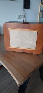 Oude houten PTT luidspreker in mooie conditie., Antiek en Kunst, Antiek | Tv's en Audio, Ophalen