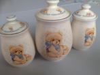 3 voorraadpotten met decor van beertjes, Ophalen of Verzenden, Zo goed als nieuw