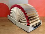 Retro Vintage koffertje voor vinyl singeltjes, blauw/ beige, Verzamelen, Ophalen of Verzenden, Huis en Inrichting