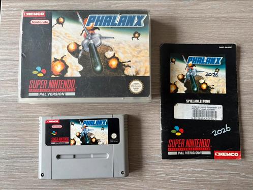 Phalanx compleet Super Nintendo, Spelcomputers en Games, Games | Nintendo Super NES, Ophalen of Verzenden
