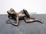 174* Bronzen liggende kikker (Boven €75 geen verzendkosten), Ophalen of Verzenden, Nieuw, Overige materialen, Dierenbeeld