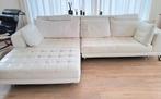 Mooi wit lederen hoekbank, Huis en Inrichting, Banken | Complete zithoeken, Ophalen of Verzenden, Gebruikt, Leer, Modern